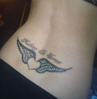 Love Angel Lower Back Tat